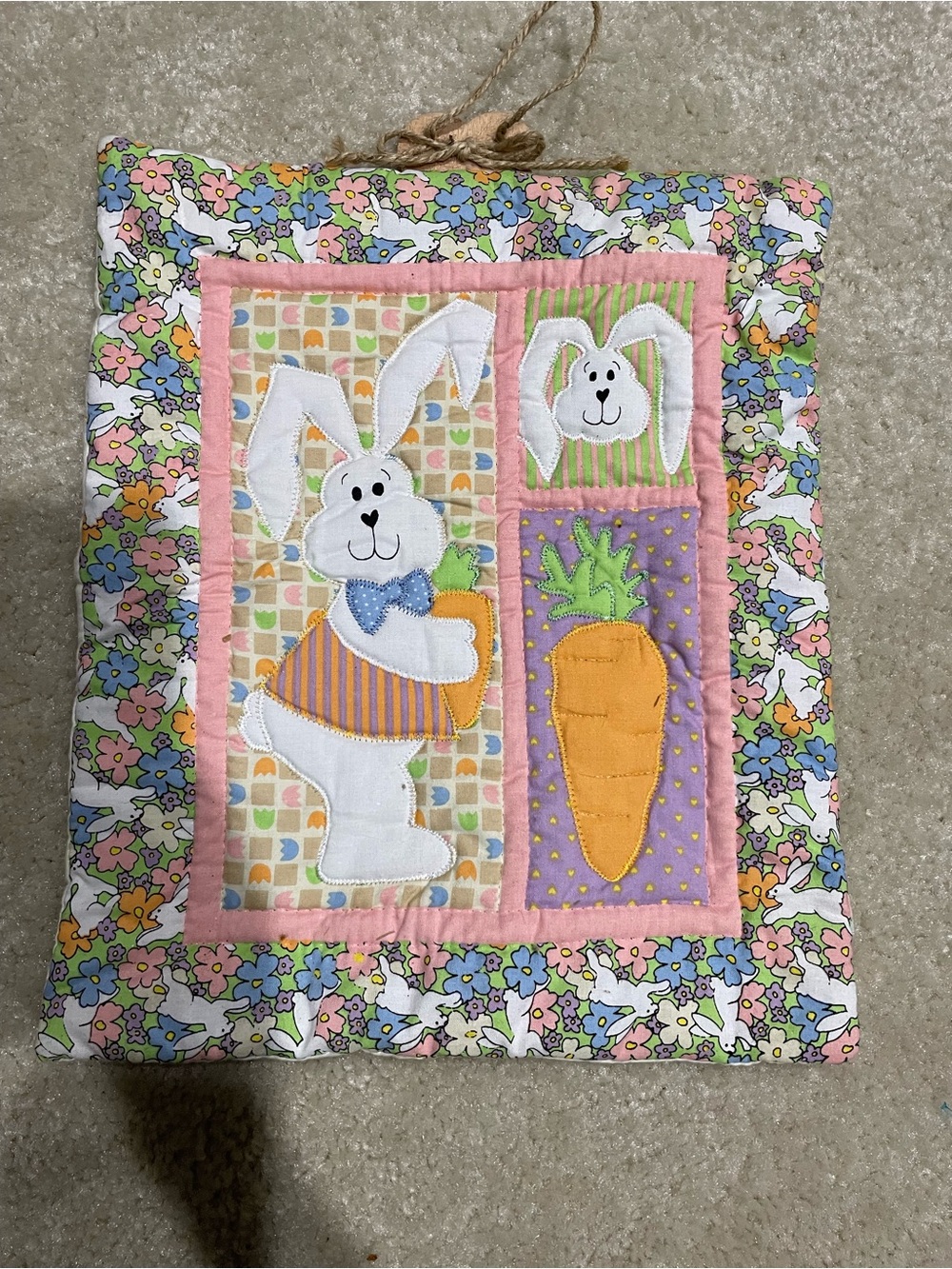 Easter Bunny Quilted Wall Hanging